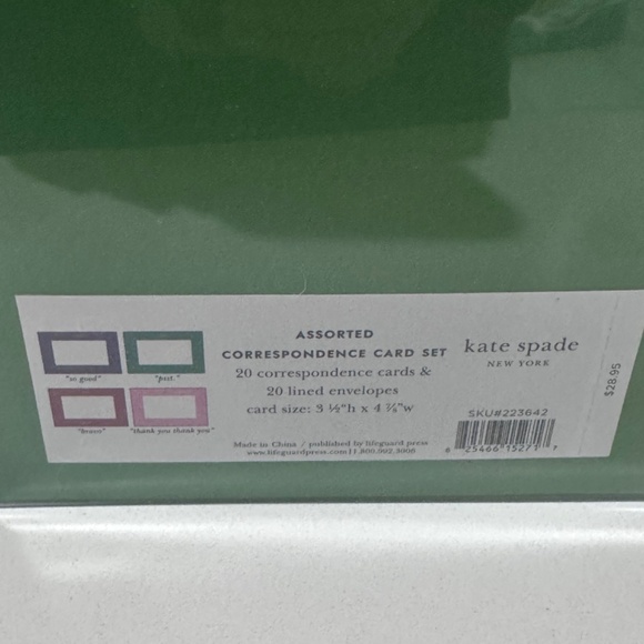 Kate Spade Stationary 20 Card and Envelope Box Set - Picture 3 of 8